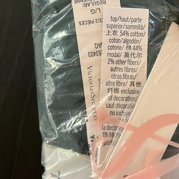 Victoria's Secret Green and Pink Plaid Pajama Set - Picture 5 of 6